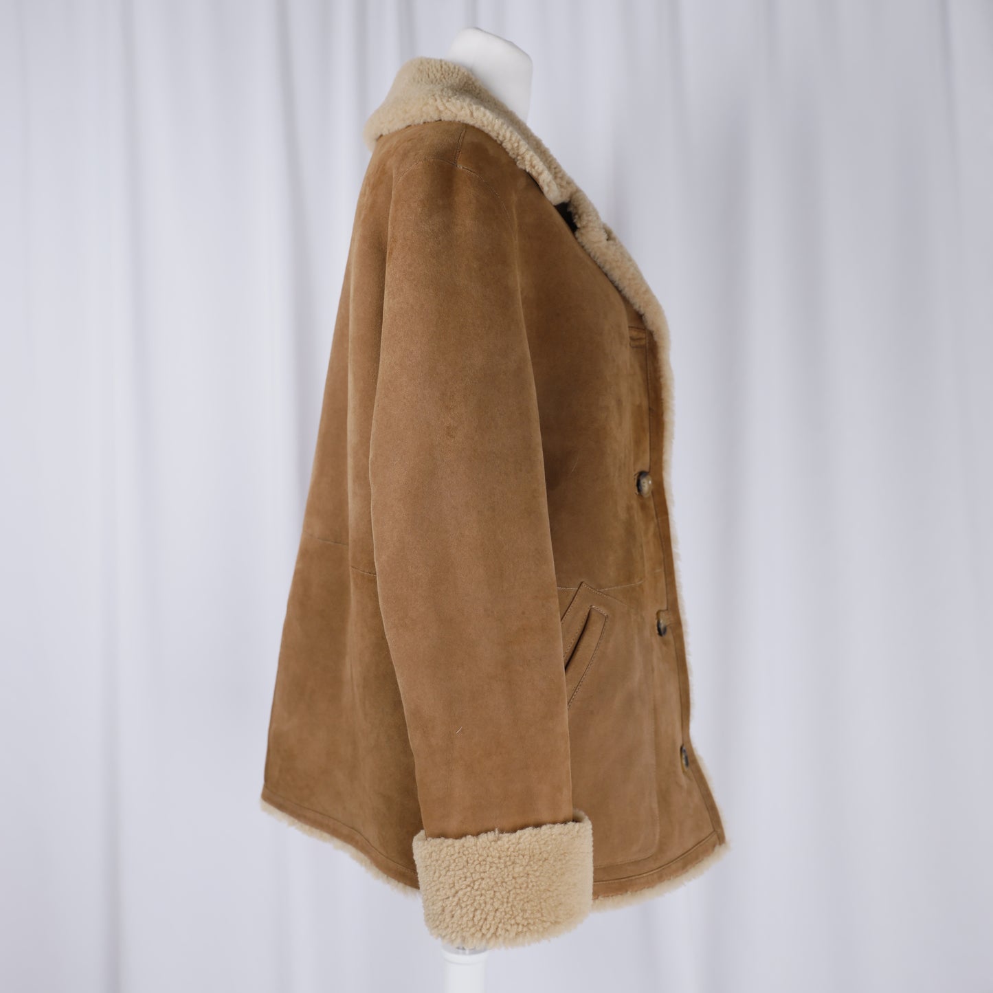 Lammfelljacke in camel