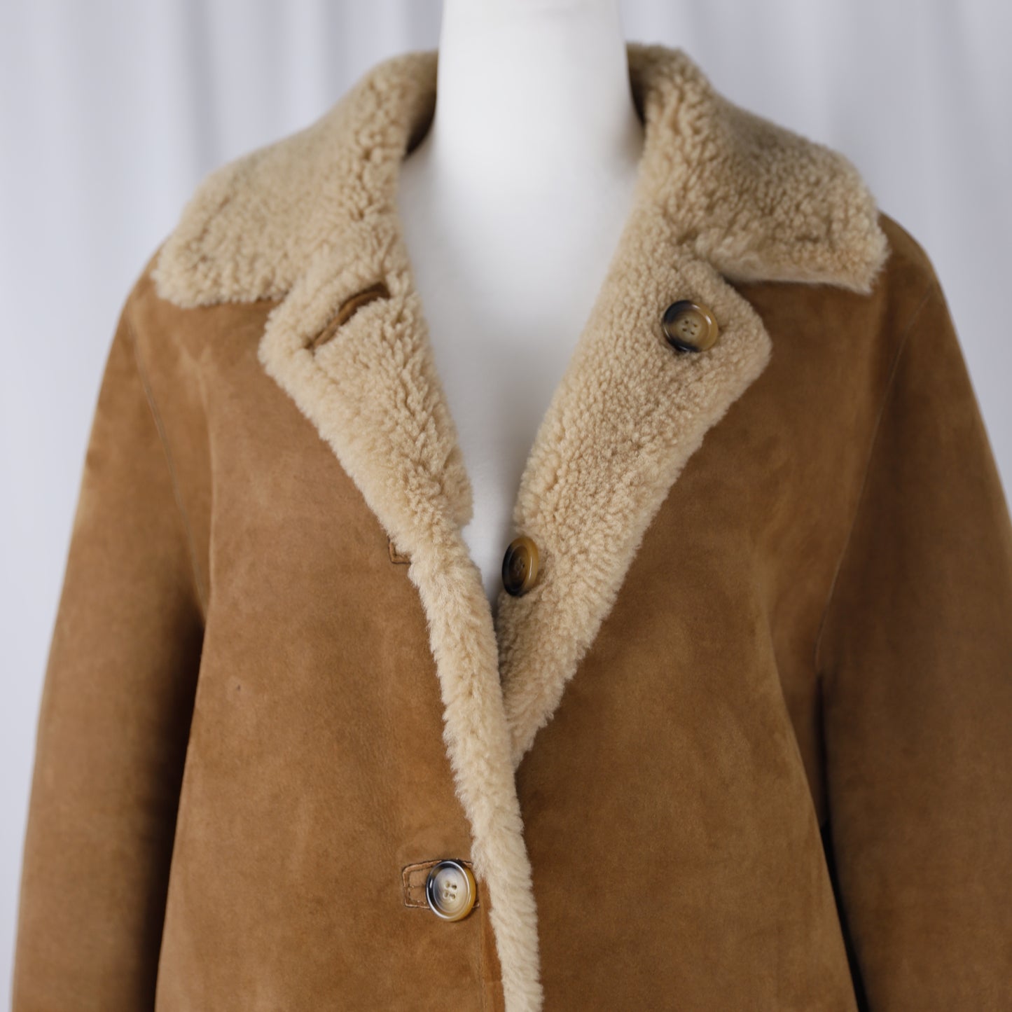 Lammfelljacke in camel