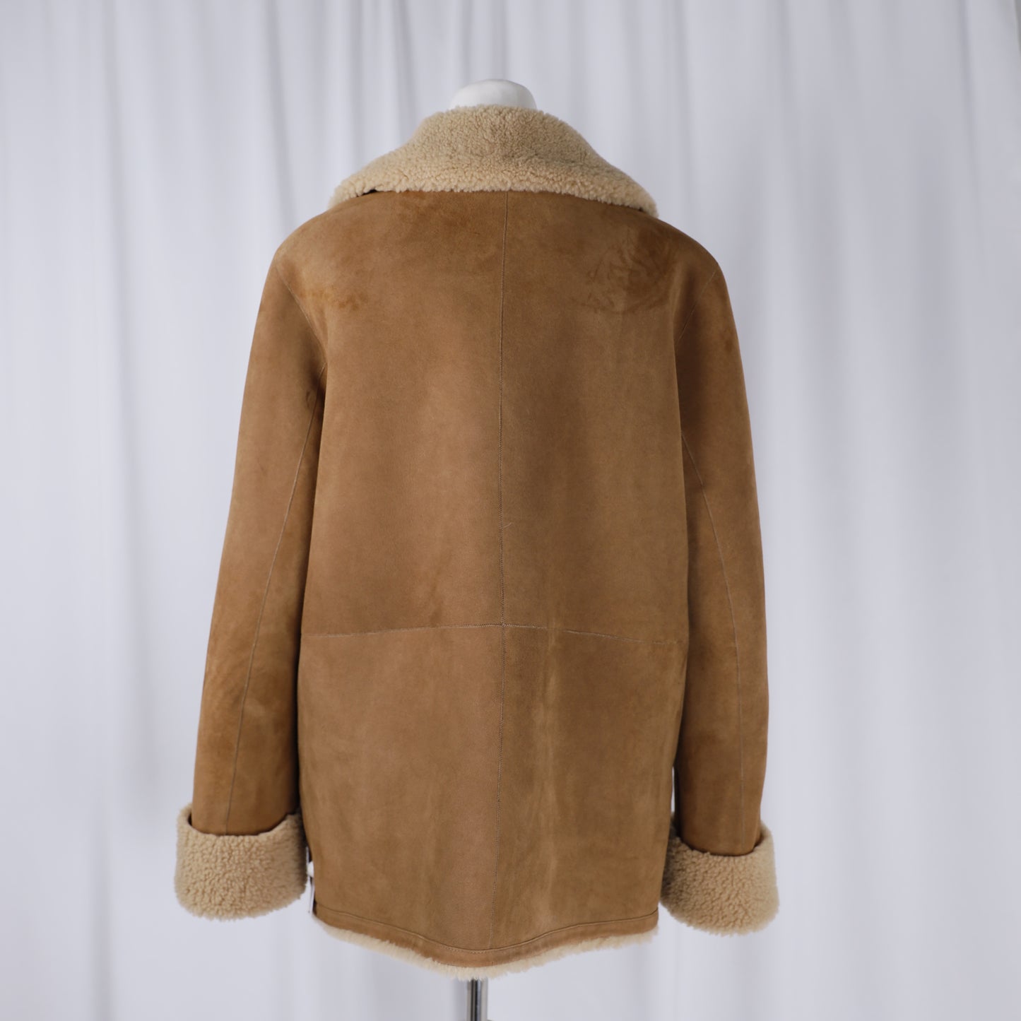 Lammfelljacke in camel